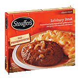 Stouffer's Classics salisbury steak topped with onions & gravy with macaroni & cheese Left Picture